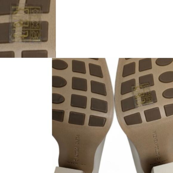 Bottega Veneta Tex Mule White IT37 US7  Sculptural Block Heel Italy NEW Rare - Picture 14 of 16